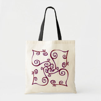 Le pourpre courbe le sac fourre-tout