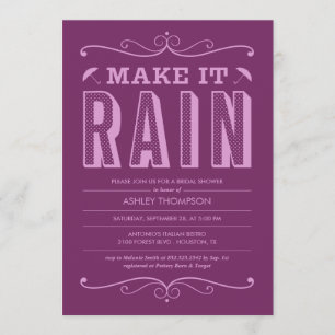 Le pourpre lui font des invitations de Fête de la