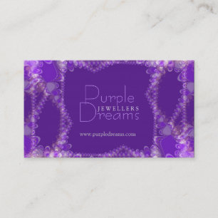 Le pourpre rêve le carte de visite de bijoux