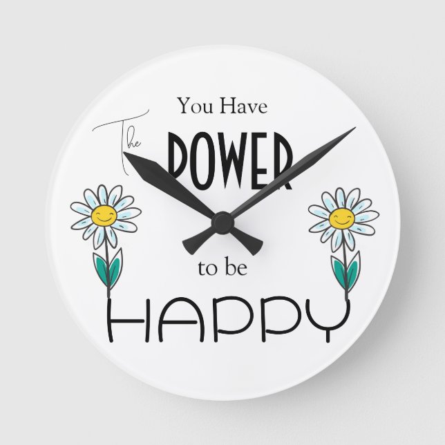 LE POUVOIR D'ÊTRE HEUREUX TOUT LE TEMPS HORLOGE (Recto)