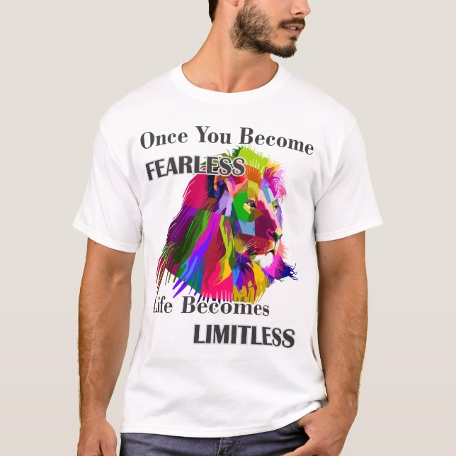 Le pouvoir d'un T-shirt Lion sans peur (Devant)