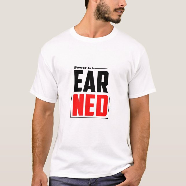 Le pouvoir est mérité - T-Shirt de gym (Devant)