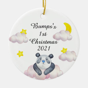 Le premier bosse de Noël de bébé ornement céra