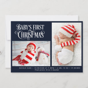 LE PREMIER faire-part de naissance DE FÊTE DE NOËL