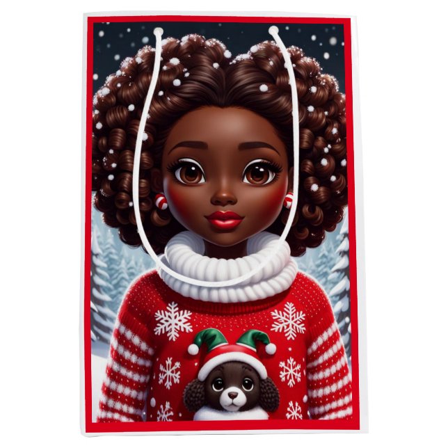 Le Premier Jour De Noël" Sac Cadeau (Devant)