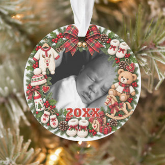 Le premier Noël de bébé - Photo personnalisée et a