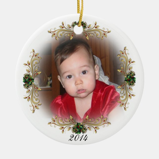 "Le premier Noël du bébé" Ornement religieux (Devant)