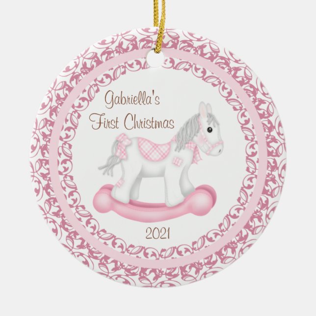 Le premier ornement de Noël de la fille de Cheval- (Devant)