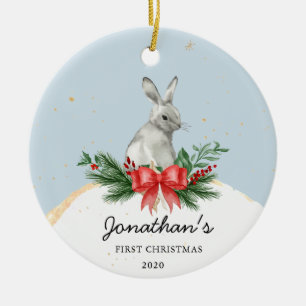 Le premier ornement de Noël du bébé lapin
