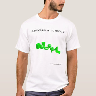Le préréglage 3D de mélangeur modèle le T-shirt de