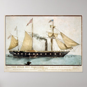 Le président 2 affiche de bateau de vapeur