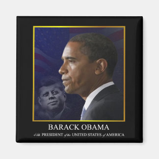 Le président Barack Obama avec JFK - Magnet