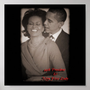 LE PRÉSIDENT BARACK OBAMA & PREMIÈRE DAME POSTER
