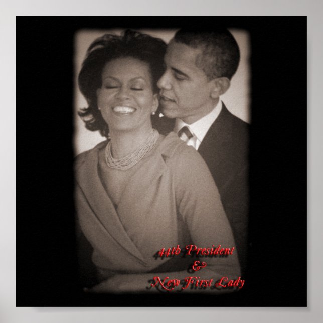LE PRÉSIDENT BARACK OBAMA & PREMIÈRE DAME POSTER (Devant)