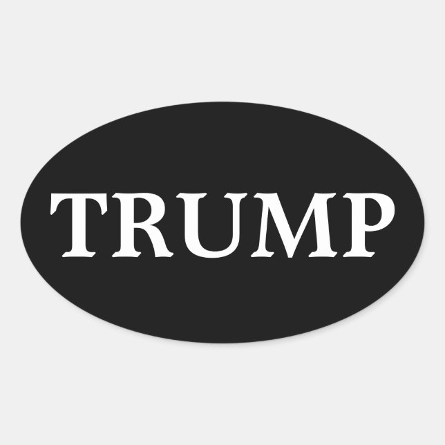 LE PRÉSIDENT DONALD TRUMP OVAL BUMPER STICKER (Devant)