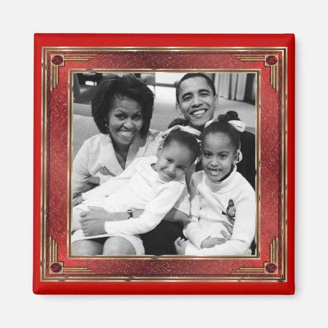 Le président Obama 1ère famille garde un aimant (Devant)