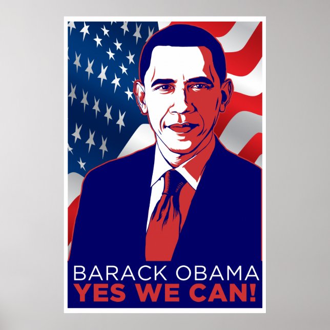 Le président Obama "Oui, nous pouvons !" Affiche (Devant)