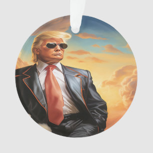 Le président Trump est fier de l'ornement acryliqu