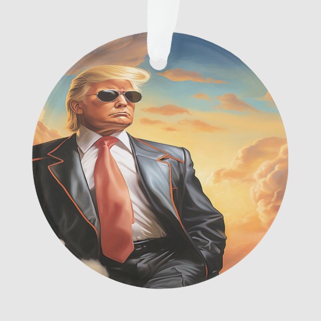 Le président Trump est fier de l'ornement acryliqu (devant)