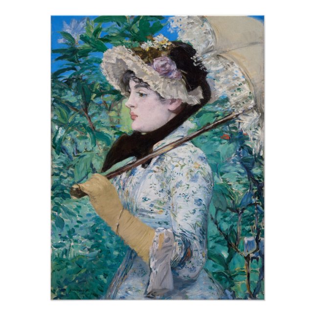 Le Printemps Édouard Manet Impressionist Painting Poster (Front)