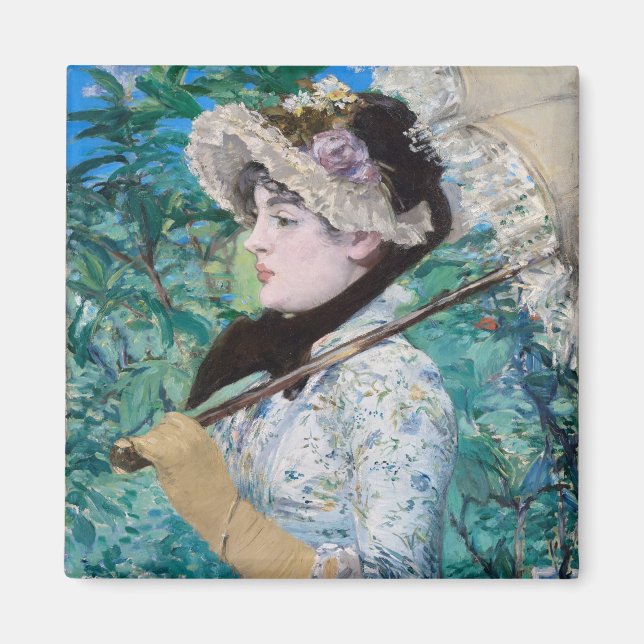 Le Printemps Manet Impressionist Fine Art Painting Magnet (Front)