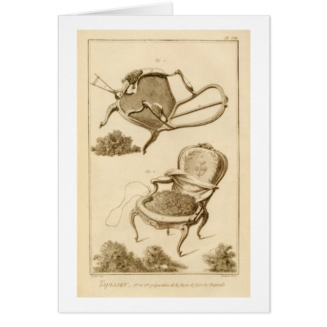 Le processus de tapisser une chaise, de 'P.J. (Devant)