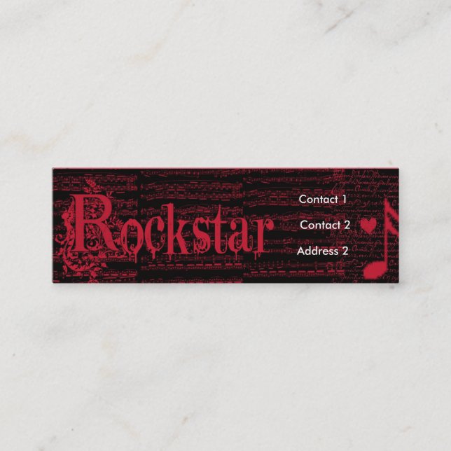 Le profil comme une carte de profil de Rockstar (Devant)