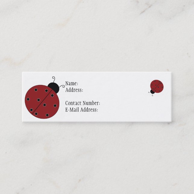 Le profil de coccinelle amincissent la carte (Devant)