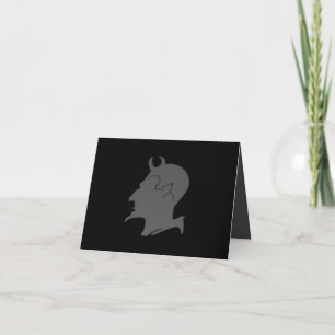 Le profil du diable - carte de salutation et de