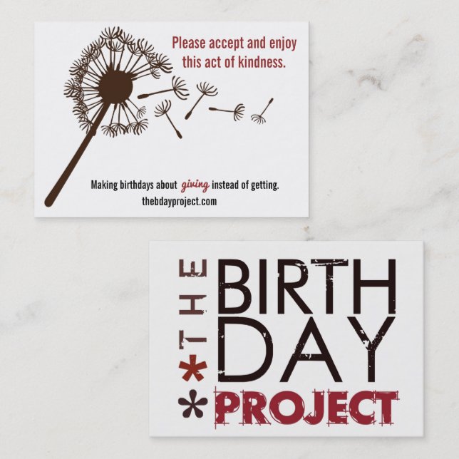 Le projet d'anniversaire Congé-Derrière des cartes (Devant / Derrière)