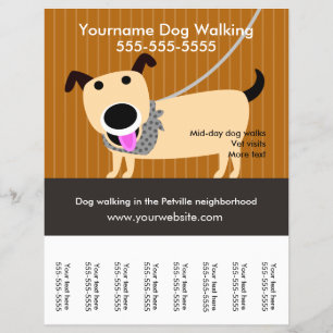 Le prospectus de Dog Walker avec étiquettes déchir