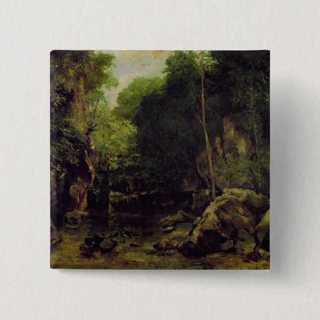 Le Puits-Noir, Doubs 2 Inch Square Button (Front)