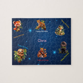 Le puzzle à thème Jungle peut être personnalisé