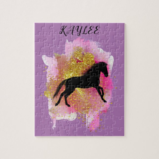 LE PUZZLE DE CHEVAL ÉCLAIRANT PERSONNALISÉ. (Vertical)