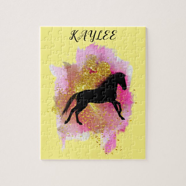 LE PUZZLE DE CHEVAL ÉCLAIRANT PERSONNALISÉ. (Vertical)