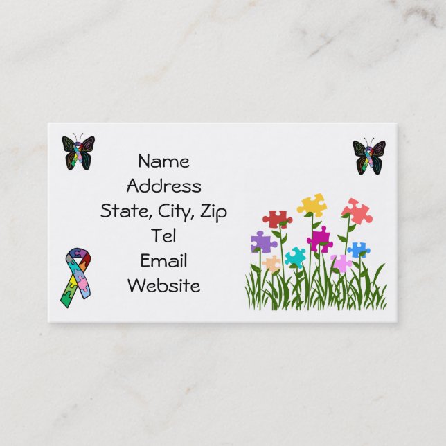 Le puzzle rapièce des cartes de visite de jardin (Devant)