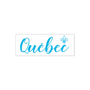 Le Québec Fleur de Flys Oui Francais Self-inking Stamp