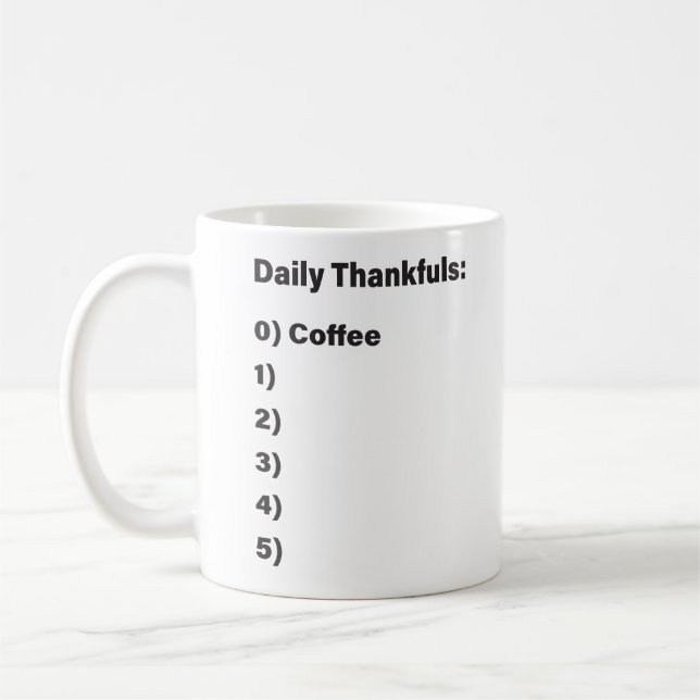 Le quotidien Thankfuls Mug (Gauche)