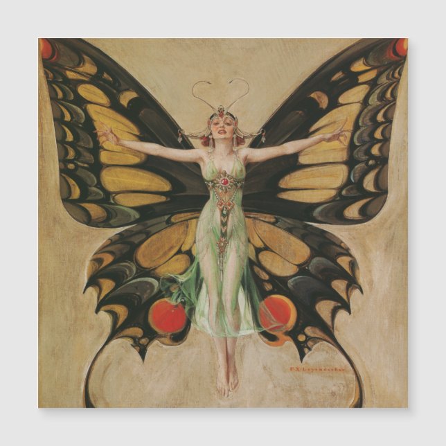 Le rabat - Papillon Girl Carte magnétique (Devant)
