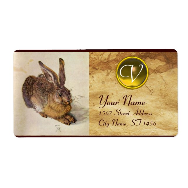 LE RABBIT ( Jeune Lièvre ) Monogramme Topaz Jaune (Devant)