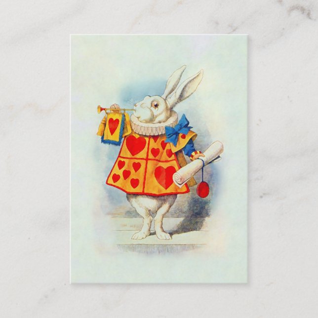 Le Rabbitt en Alice dans le carte de visite de ~ (Devant)
