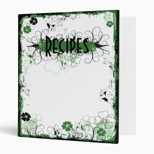 Le remous grunge fleurit le vert blanc de classeur