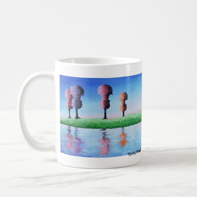 Le ressort ficelle la tasse de café (Gauche)