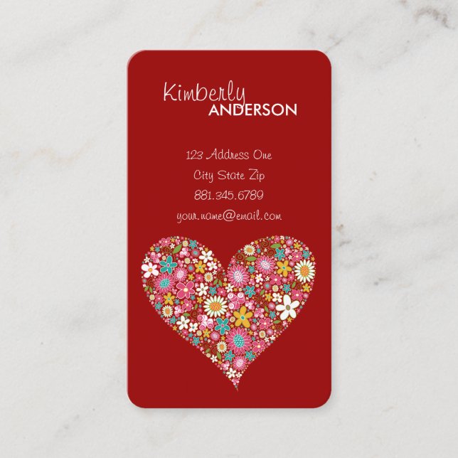 Le ressort fleurit la carte de profil d'amour de (Devant)