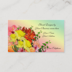 Le ressort fleurit le carte de visite floral de