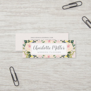 Le ressort floral rougissent carte de visite