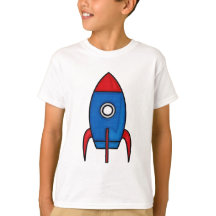 Le rétro espace Rocket badine le T-shirt