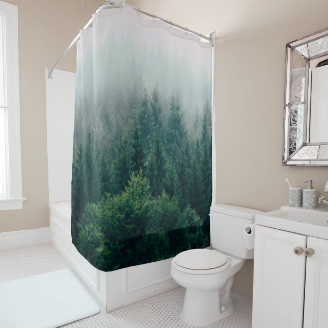 Le rideau De Douche Enchantée Forêts (En situation)