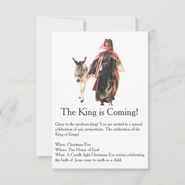 Le Roi arrive Invitation de Noël (Devant)