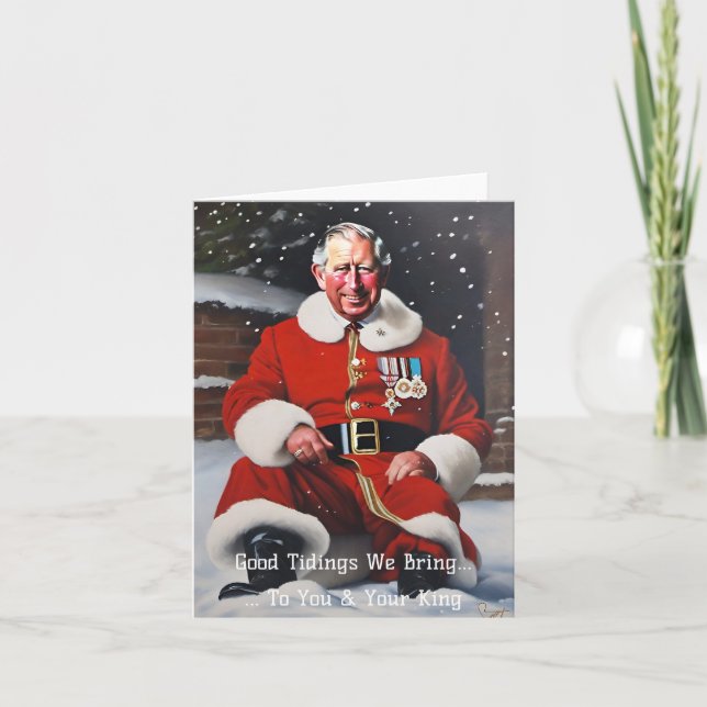 Le roi Charles à la carte de Noël (Devant)